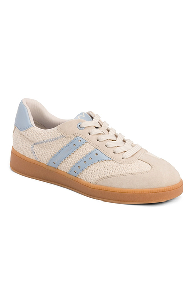 Ladies Marco Tozzi Vintage Stripe Gum Sole Trainer