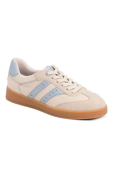 Ladies Marco Tozzi Vintage Stripe Gum Sole Trainer
