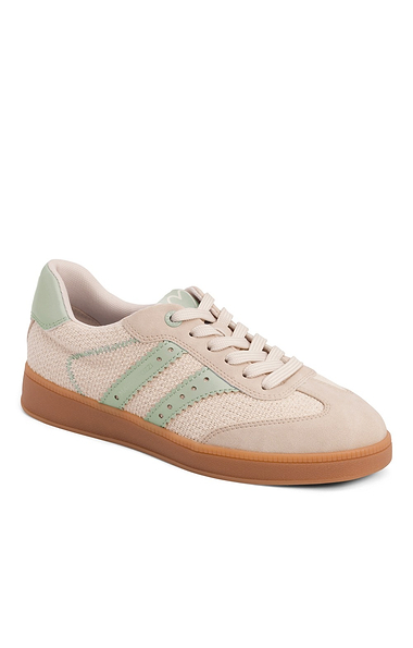 Ladies Marco Tozzi Vintage Stripe Gum Sole Trainer