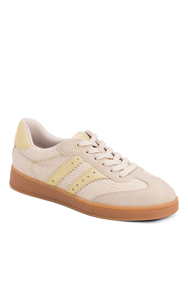 Ladies Marco Tozzi Vintage Stripe Gum Sole Trainer
