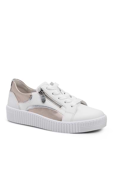 Ladies Gabor Wemo Tricolour Zip Sneaker