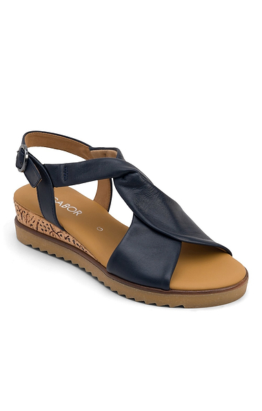 Ladies Gabor Rich Cork Front Cross Sandal