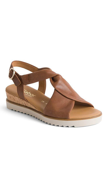 Ladies Gabor Rich Cork Front Cross Sandal