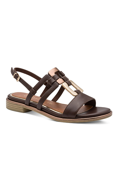Ladies Marco Tozzi Square Links Sandals