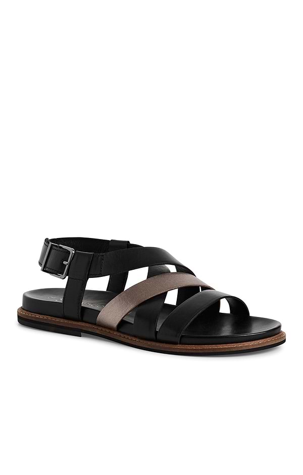Ladies Marco Tozzi Flat Cross Strap Sandal