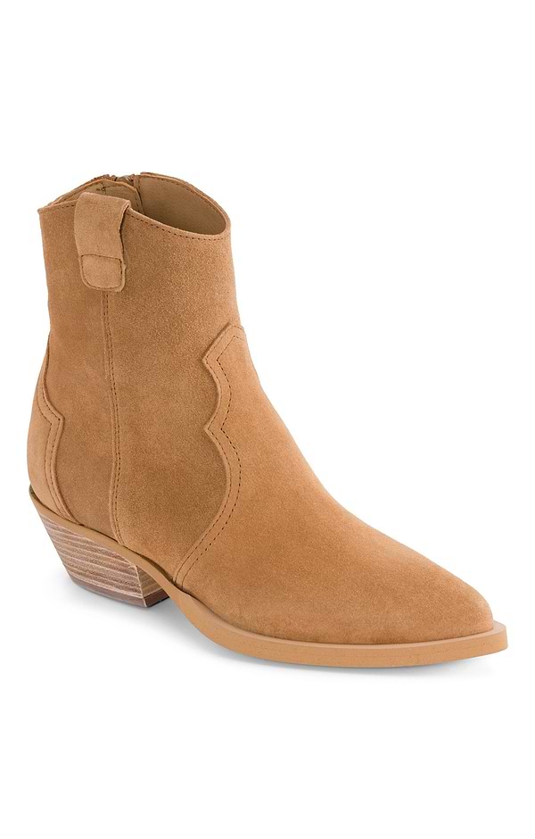 Ladies Alpe Suede Mid Calf Western Boots