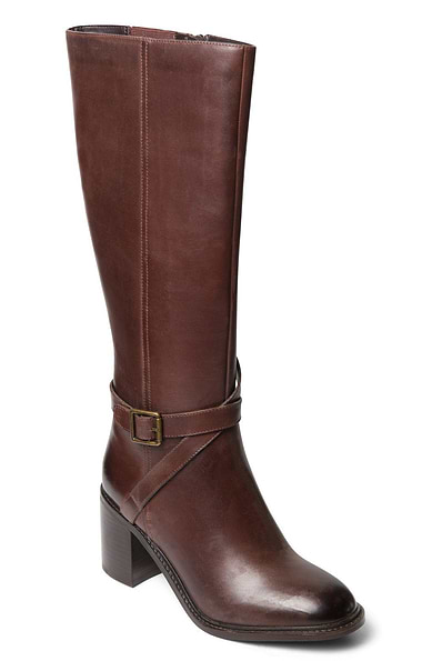 Ladies Long Strap Leather Boots