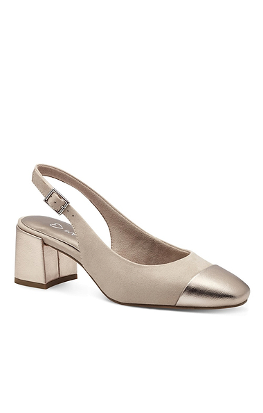 Ladies Marco Tozzi Contrast Toe Slingback Shoes
