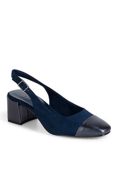 Ladies Marco Tozzi Contrast Toe Slingback Shoes