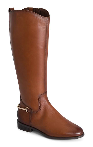 Ladies Marco Tozzi Leather Horsebit Riding Boot