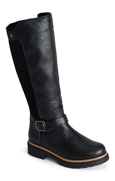 Ladies Marco Tozzi Chunky Sling Buckle Strap Boot