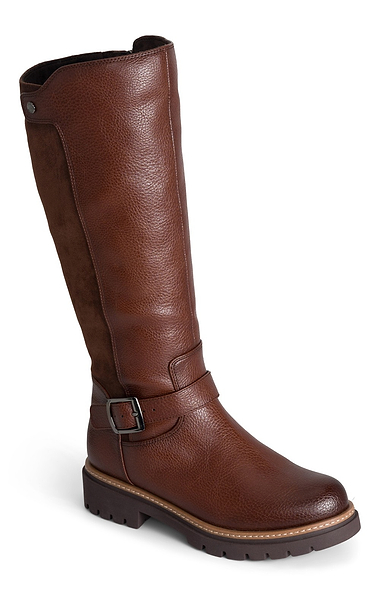 Ladies Marco Tozzi Chunky Sling Buckle Strap Boot