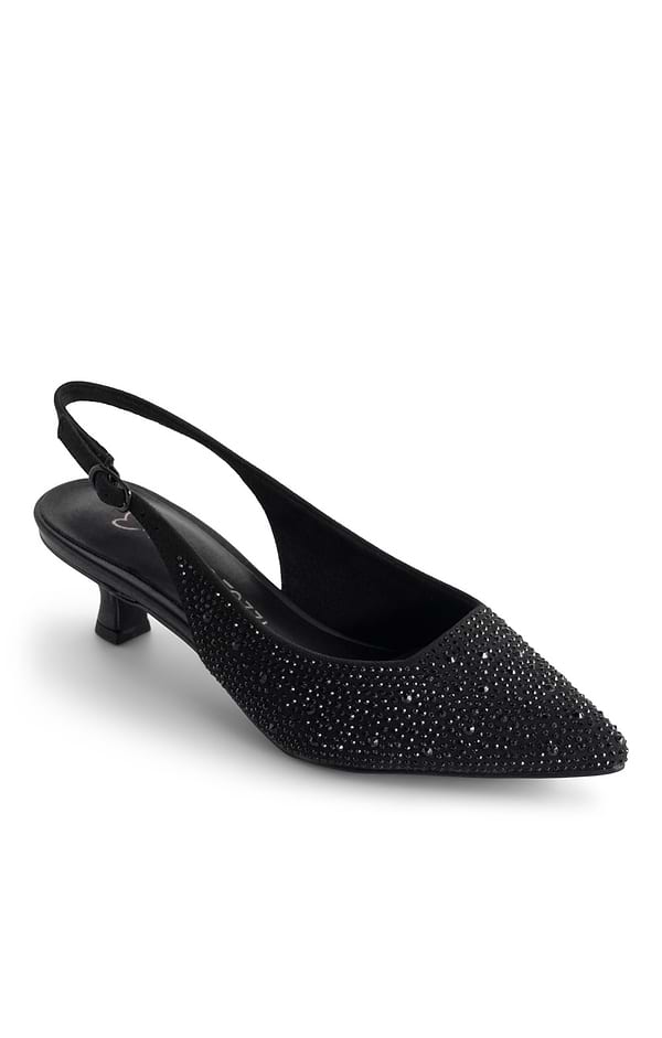 Diamonte Slingback Kitten Heel Shoe