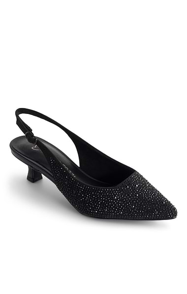 Diamonte Slingback Kitten Heel Shoe