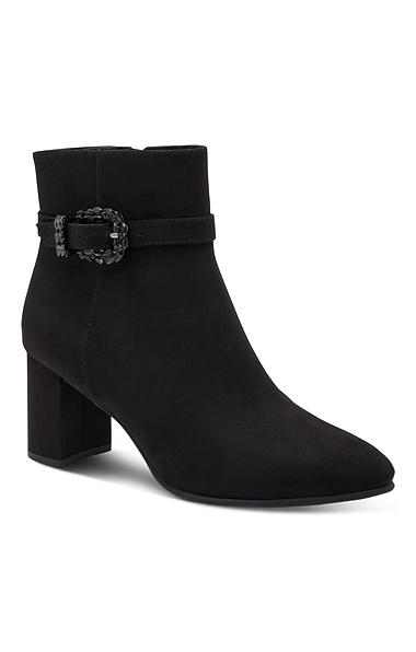 Ladies Jewelled Buckle Ankle Boot