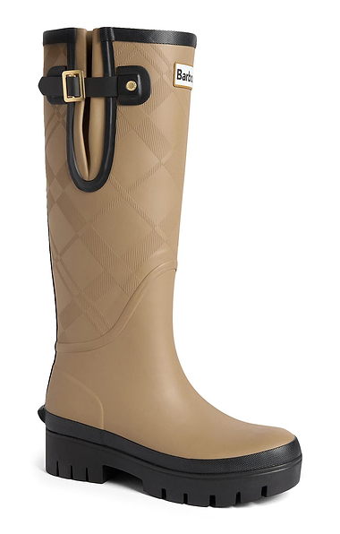 Ladies Barbour Leighton Tartan Tall Wellies
