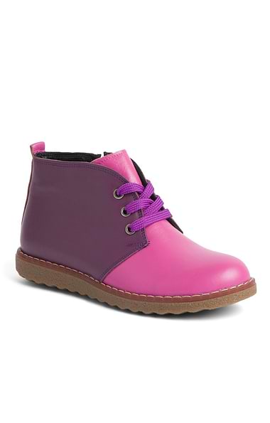 Ladies Two Tone Leather Desert Boot