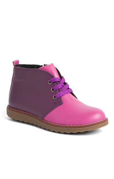 Ladies Two Tone Leather Desert Boot
