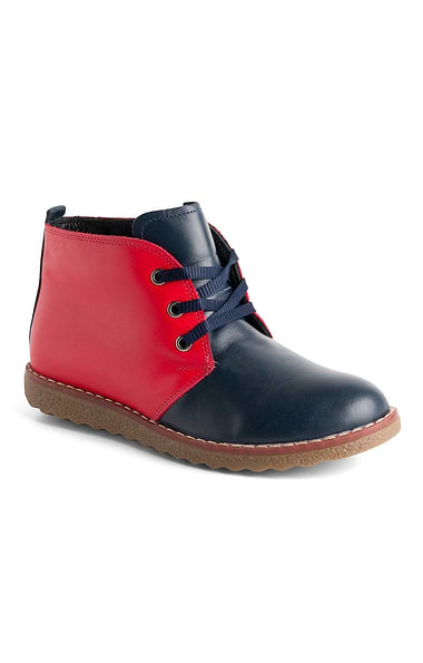 Ladies Two Tone Leather Desert Boot