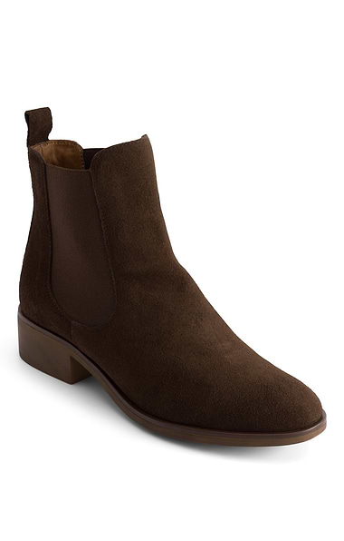 Ladies Smart Suede Chelsea Boots