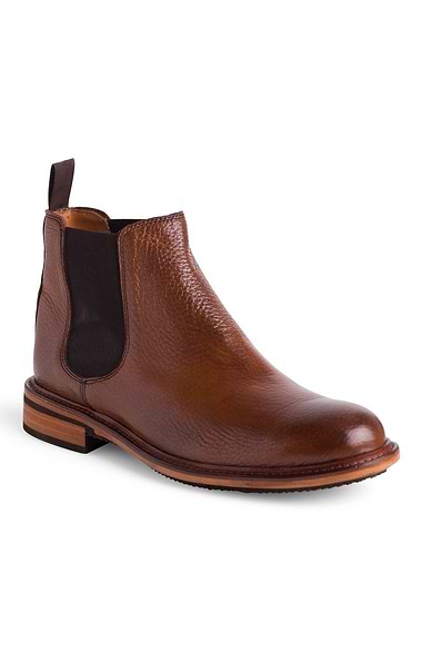 Ladies Tan Deerskin Chelsea Boots