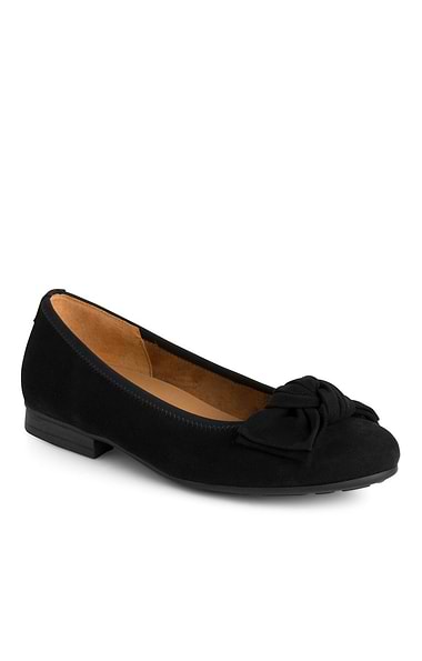 Ladies Gabor Picnic Suede Bow Pump