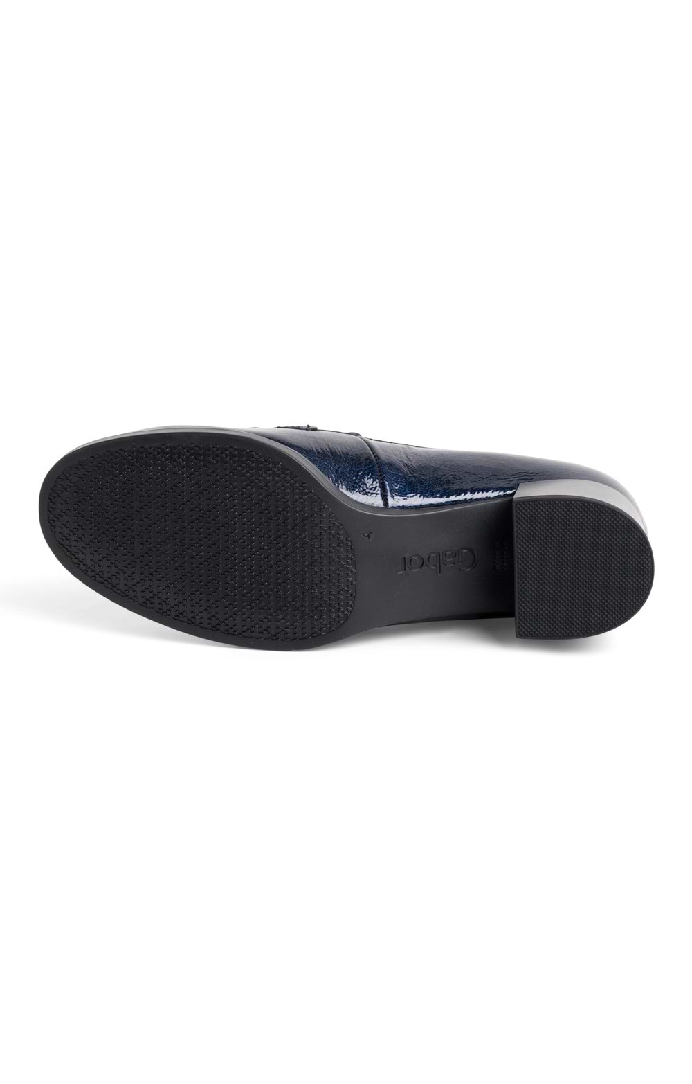 Ladies Gabor Dear Medium Heel Patent Loafers, Blue - House