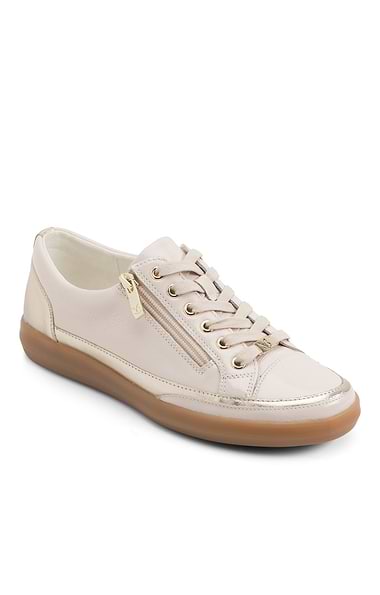 Ladies Side Zip Lace-Up Trainer