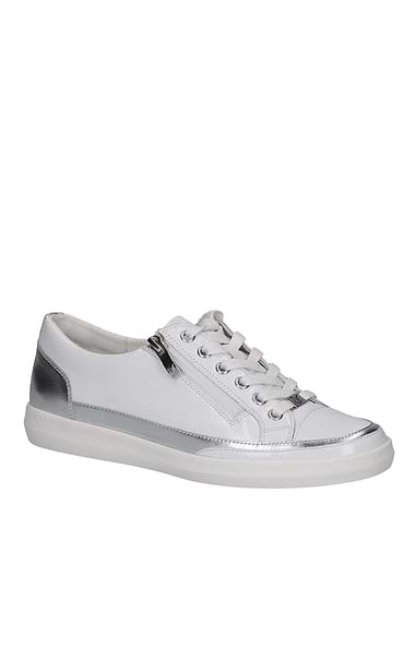 Ladies Side Zip Lace-Up Trainer