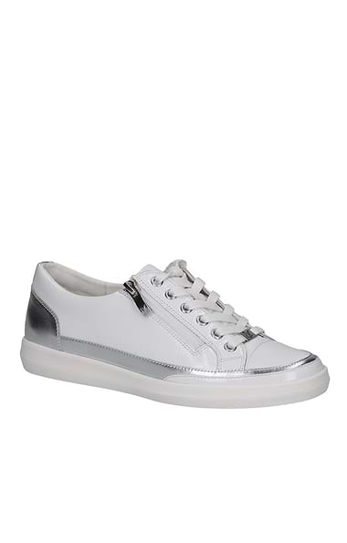 Ladies Side Zip Lace-Up Trainer