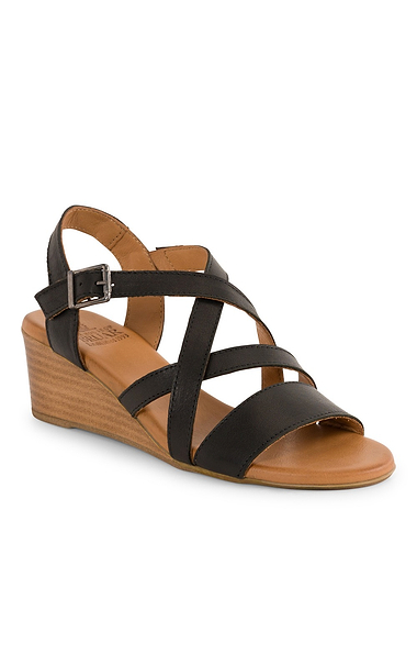 Ladies Leather Wedge Sandal