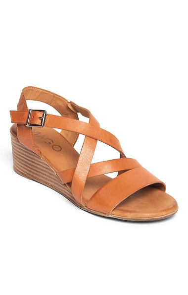Ladies Leather Wedge Sandal