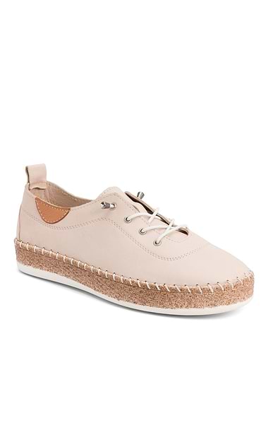 Ladies Evie Leather Espadrille Sole Sneakers