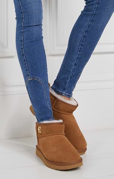Ladies Holland Cooper Ultra Mini Shearling Boot