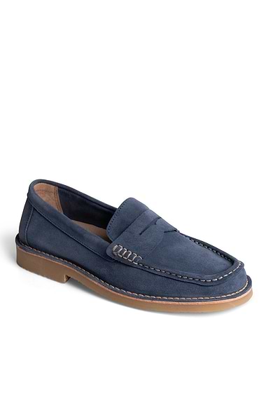Men's Suede Penny Loafers