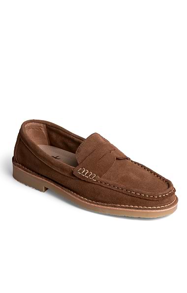 Men's Suede Penny Loafers