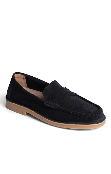 Men's Suede Penny Loafers