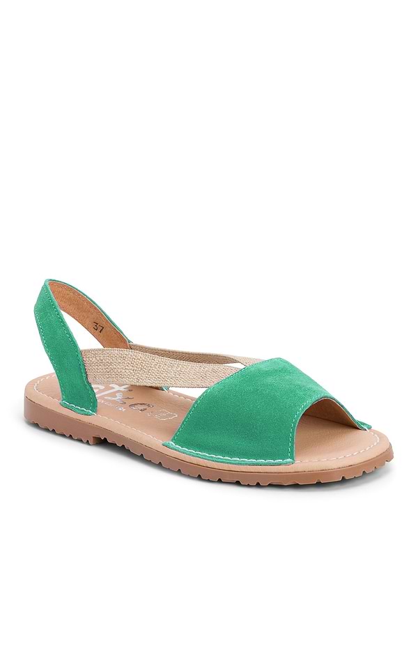 Ladies Flat Suede Slingback Sandals