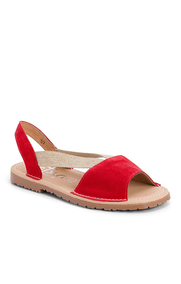 Ladies Flat Suede Slingback Sandals