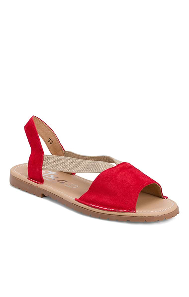 Ladies Flat Suede Slingback Sandals