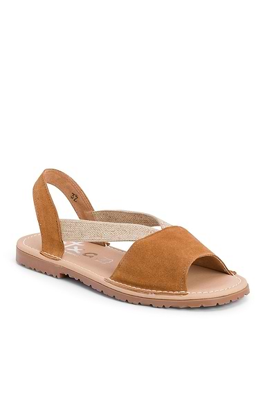 Ladies Flat Suede Slingback Sandals