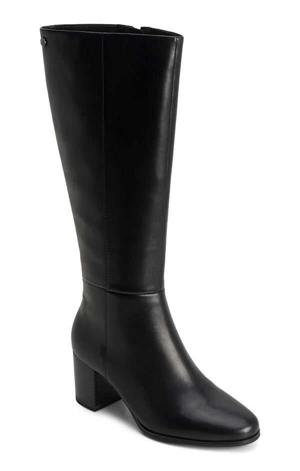 Ladies Caprice Leather Mid-Heel Calf Boots