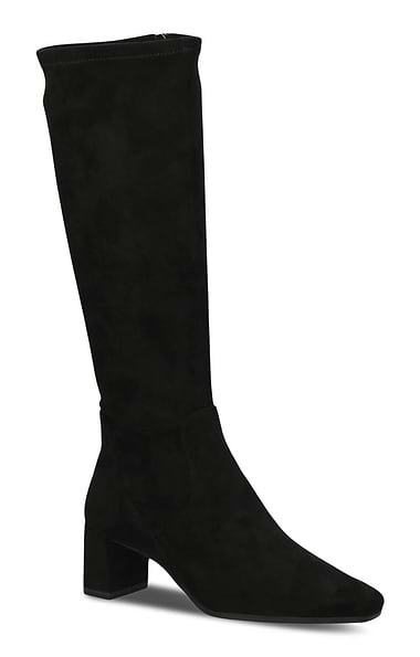 Ladies Mid Heel Long Stretch Boots