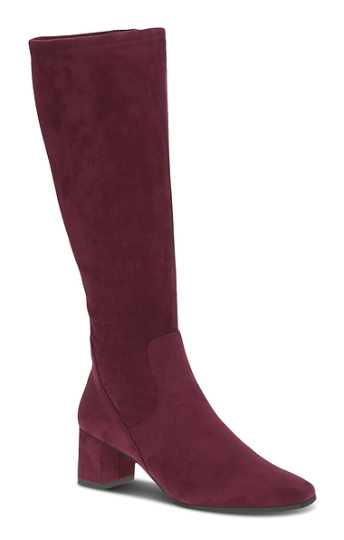 Ladies Mid Heel Long Stretch Boots