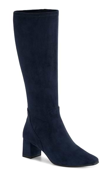 Ladies Mid Heel Long Stretch Boots