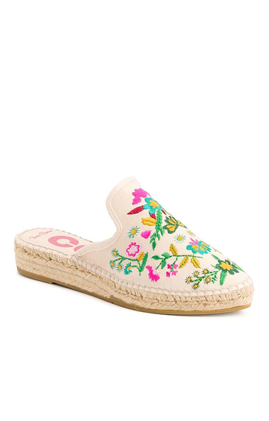 Ladies Toni Pons Floral Embroidery Slip On Espadrilles
