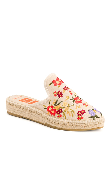 Ladies Toni Pons Floral Embroidery Slip On Espadrilles