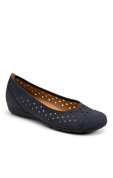 Ladies Gabor Ruffle Cut Out Shoes