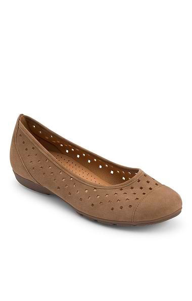 Ladies Gabor Ruffle Cut Out Shoes