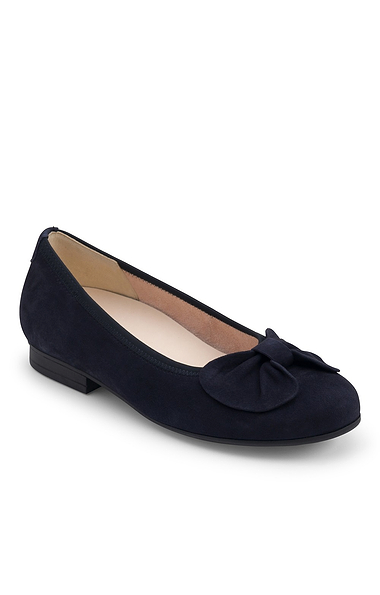 Ladies Gabor Alanis Suede Bow Pump